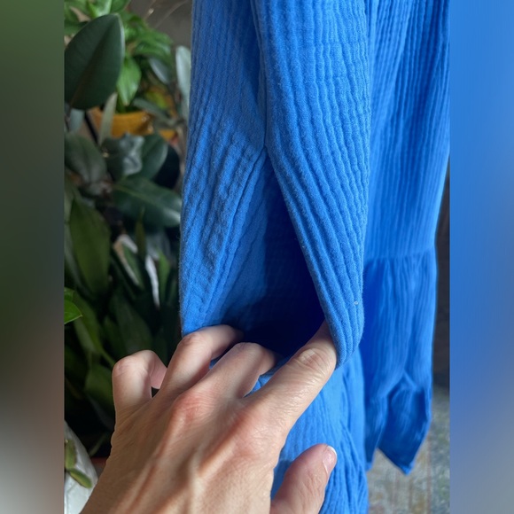 SEDGE Gauze Maxi Wendy Dress in Indigo Blue - Picture 6 of 8